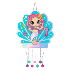 piñata con forma de sirenita