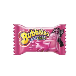Clásico chicle bubbaloo con sabor a fresa y relleno de líquido