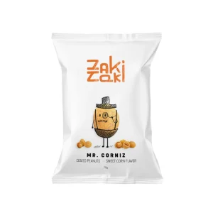 Cacahuetes tostados recubiertos con sabor a maíz dulce — dulzura suave y crujido satisfactorio.