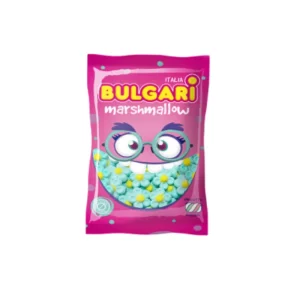 Paquete completo de nubes de azúcar con forma de flor azul de la marca Bulgari, malvaviscos esponjosos sin gluten para eventos y mesas dulces