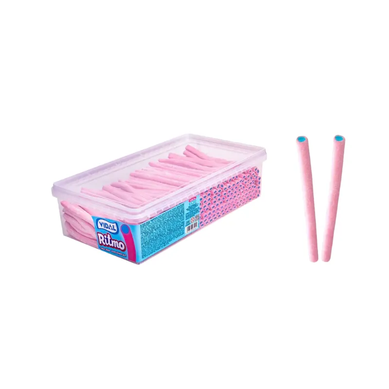 regaliz relleno de gelatina sabor chicle